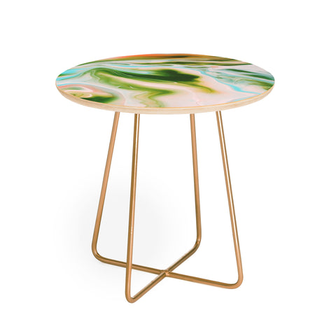 Marta Barragan Camarasa Abstract watercolor marble I Round Side Table