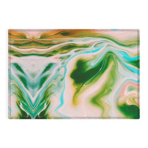 Marta Barragan Camarasa Abstract watercolor marble I Outdoor Rug