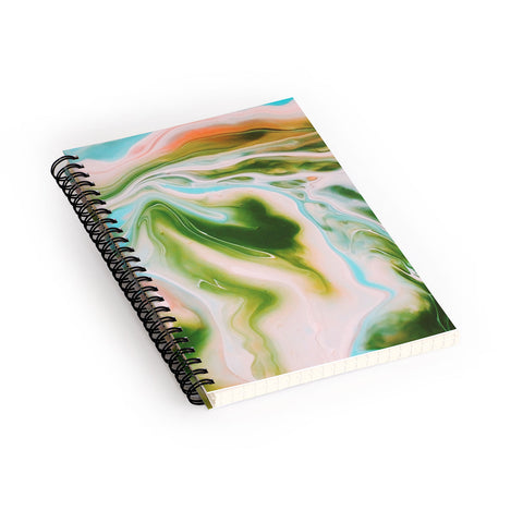 Marta Barragan Camarasa Abstract watercolor marble I Spiral Notebook