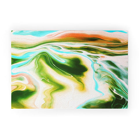 Marta Barragan Camarasa Abstract watercolor marble I Welcome Mat