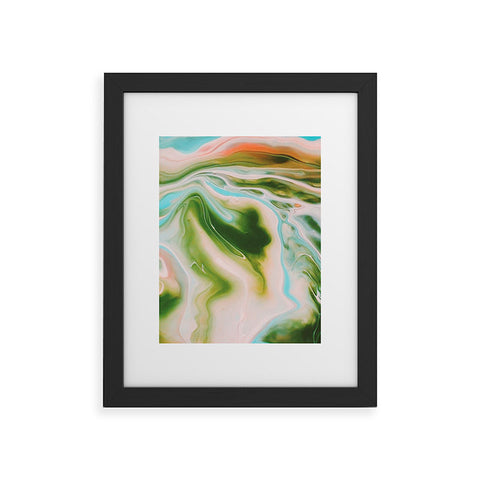 Marta Barragan Camarasa Abstract watercolor marble I Framed Art Print