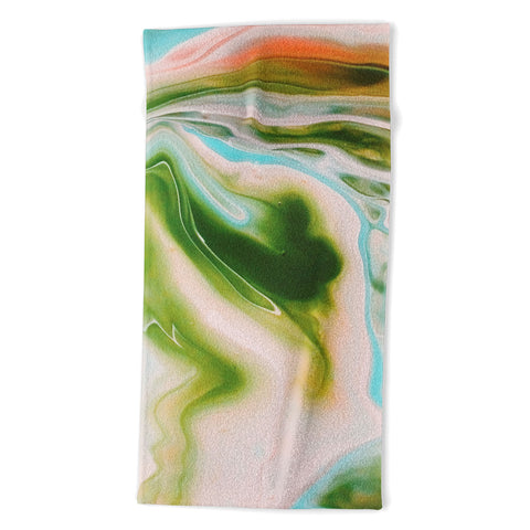 Marta Barragan Camarasa Abstract watercolor marble I Beach Towel