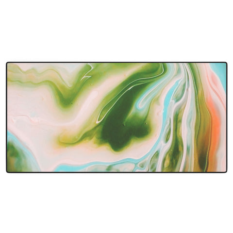 Marta Barragan Camarasa Abstract watercolor marble I Desk Mat