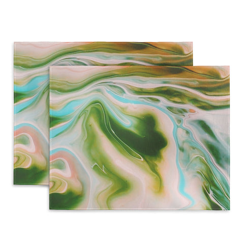 Marta Barragan Camarasa Abstract watercolor marble I Placemat