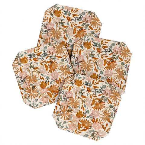 Marta Barragan Camarasa Abstract wild garden 87 Coaster Set