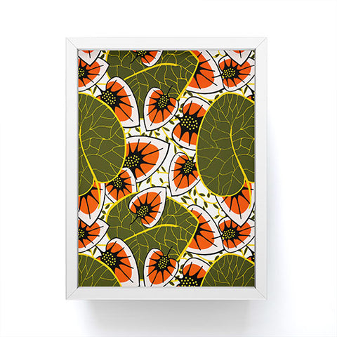 Marta Barragan Camarasa African leaves and flowers pattern Framed Mini Art Print
