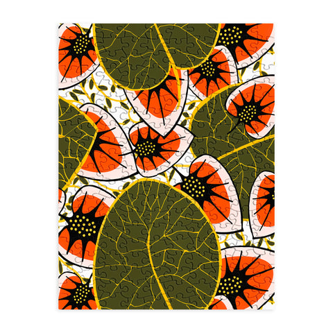 Marta Barragan Camarasa African leaves and flowers pattern Puzzle