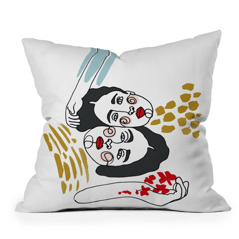 Marta Barragan Camarasa Always together Outdoor Throw Pillow