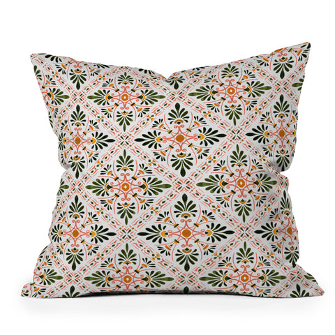 Marta Barragan Camarasa Andalusian mosaic pattern I Outdoor Throw Pillow