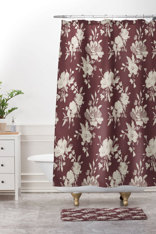 Marta Barragan Camarasa Antique Petal Romance Shower Curtain And Mat