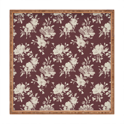 Marta Barragan Camarasa Antique Petal Romance Square Tray