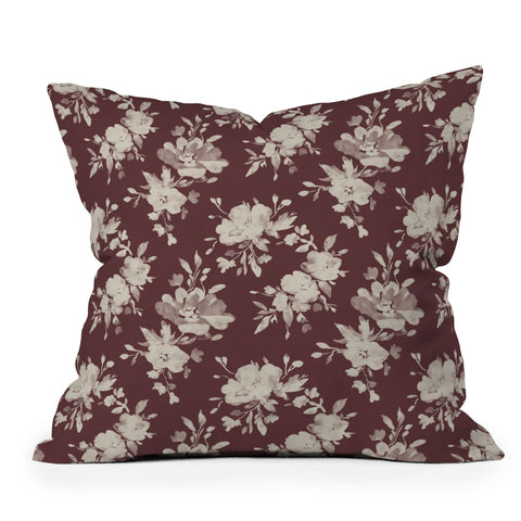 Marta Barragan Camarasa Antique Petal Romance Throw Pillow