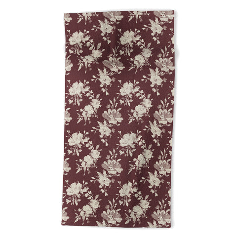 Marta Barragan Camarasa Antique Petal Romance Beach Towel