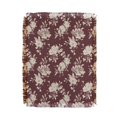 Marta Barragan Camarasa Antique Petal Romance Throw Blanket