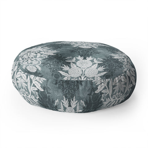 Marta Barragan Camarasa Antique Victorian Floral Floor Pillow Round