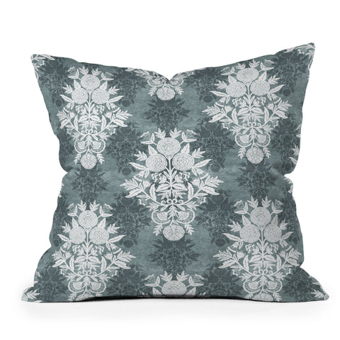 Marta Barragan Camarasa Antique Victorian Floral Throw Pillow