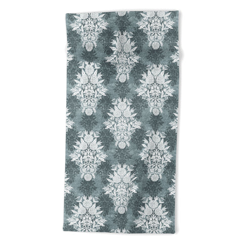 Marta Barragan Camarasa Antique Victorian Floral Beach Towel