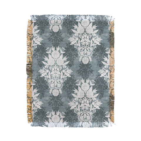Marta Barragan Camarasa Antique Victorian Floral Throw Blanket