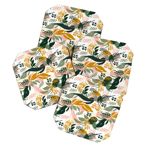 Marta Barragan Camarasa Art nature brushstrokes II Coaster Set