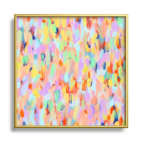 Marta Barragan Camarasa Artistic summer brushstrokes Square Metal Framed Art Print