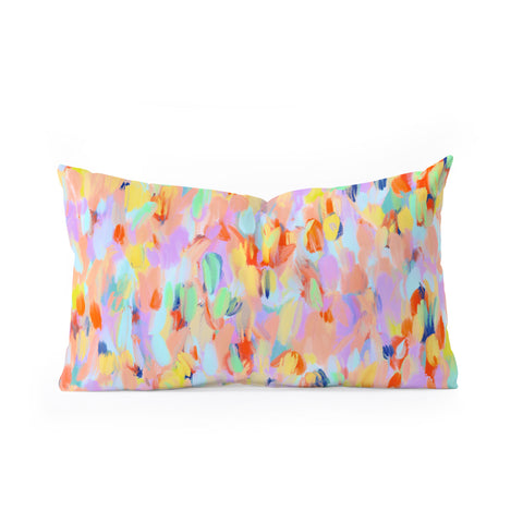 Marta Barragan Camarasa Artistic summer brushstrokes Oblong Throw Pillow