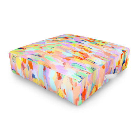 Marta Barragan Camarasa Artistic summer brushstrokes Outdoor Floor Cushion