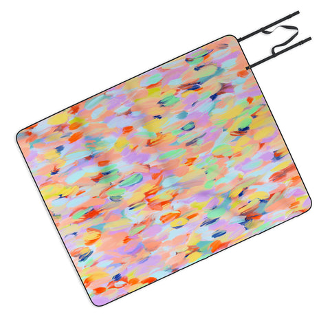 Marta Barragan Camarasa Artistic summer brushstrokes Picnic Blanket