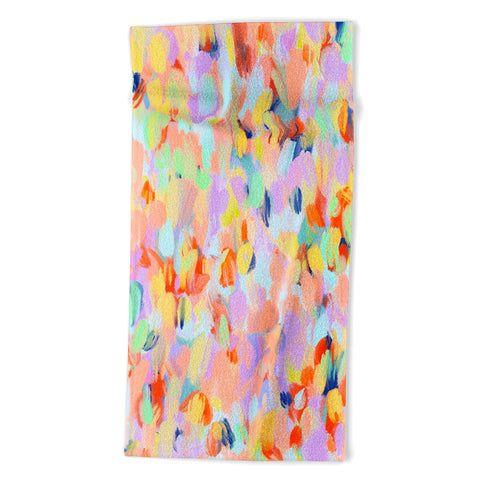 Marta Barragan Camarasa Artistic summer brushstrokes Beach Towel