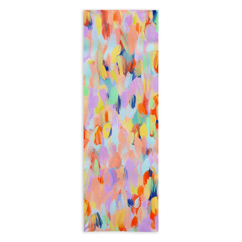 Marta Barragan Camarasa Artistic summer brushstrokes Yoga Towel