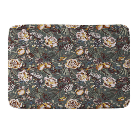 Marta Barragan Camarasa Autumn fall in the garden 3S Memory Foam Bath Mat