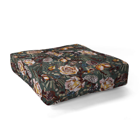 Marta Barragan Camarasa Autumn fall in the garden 3S Floor Pillow Square