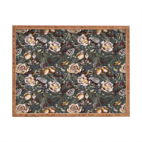 Marta Barragan Camarasa Autumn fall in the garden 3S Rectangular Tray