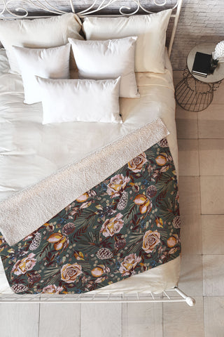 Marta Barragan Camarasa Autumn fall in the garden 3S Fleece Throw Blanket