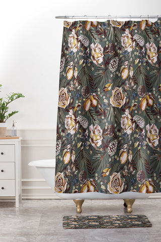 Marta Barragan Camarasa Autumn fall in the garden 3S Shower Curtain And Mat