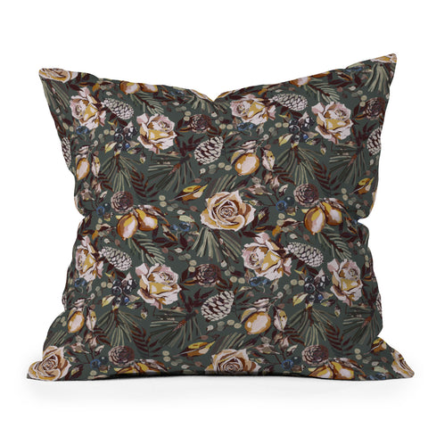 Marta Barragan Camarasa Autumn fall in the garden 3S Throw Pillow