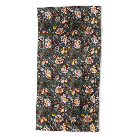 Marta Barragan Camarasa Autumn fall in the garden 3S Beach Towel