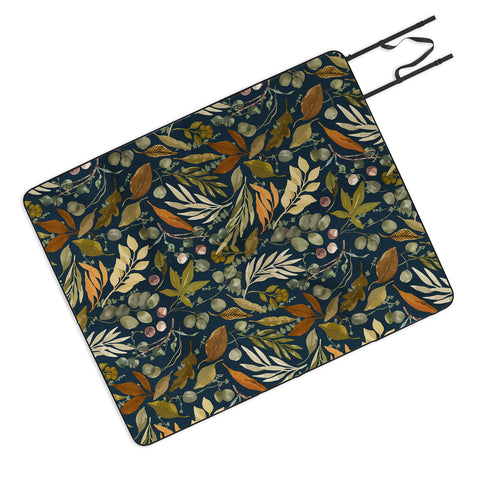 Marta Barragan Camarasa Autumn fall wild forest D Picnic Blanket