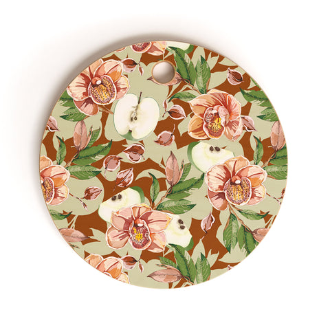 Marta Barragan Camarasa Autumn field tropical F Cutting Board Round