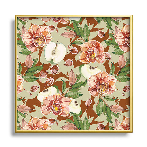 Marta Barragan Camarasa Autumn field tropical F Square Metal Framed Art Print