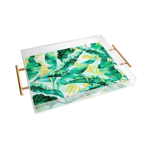 Marta Barragan Camarasa Banana leaf II Acrylic Tray