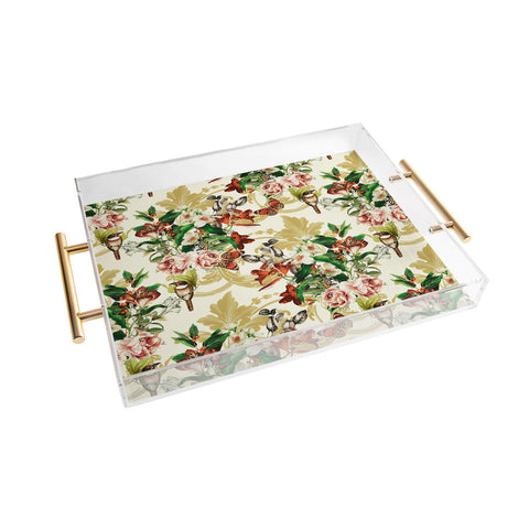 Marta Barragan Camarasa Baroque flower bouquet I Acrylic Tray