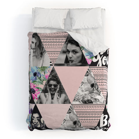 Marta Barragan Camarasa Be you triangles Duvet Cover