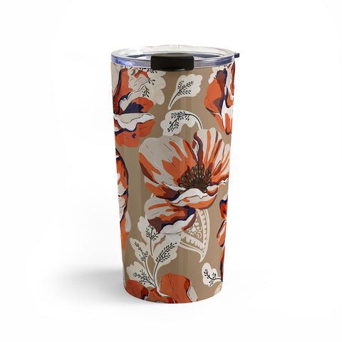 Marta Barragan Camarasa Big flowers in the paisleys 22 Travel Mug