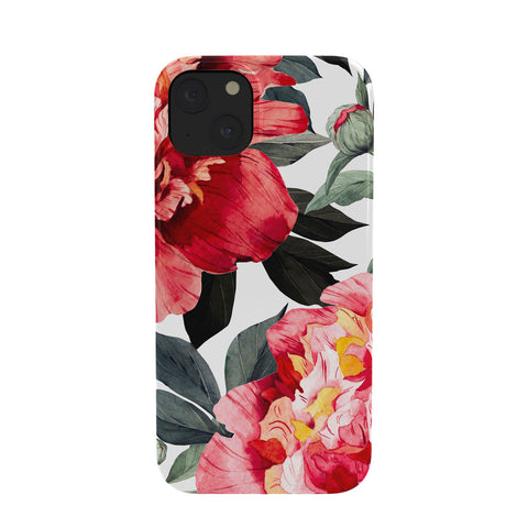 Marta Barragan Camarasa Big red watercolor flowers Phone Case