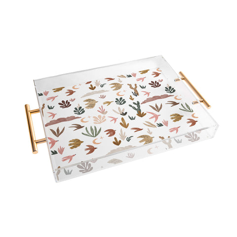 Marta Barragan Camarasa Birds in the desert Acrylic Tray