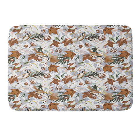 Marta Barragan Camarasa Birds meadow autumnal D Memory Foam Bath Mat