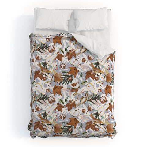 Marta Barragan Camarasa Birds meadow autumnal D Duvet Cover