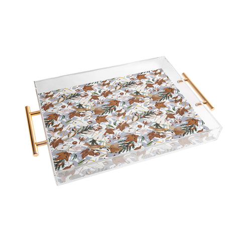 Marta Barragan Camarasa Birds meadow autumnal D Acrylic Tray
