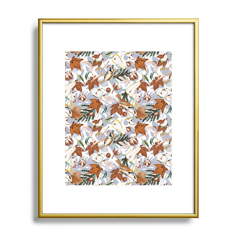 Marta Barragan Camarasa Birds meadow autumnal D Metal Framed Art Print