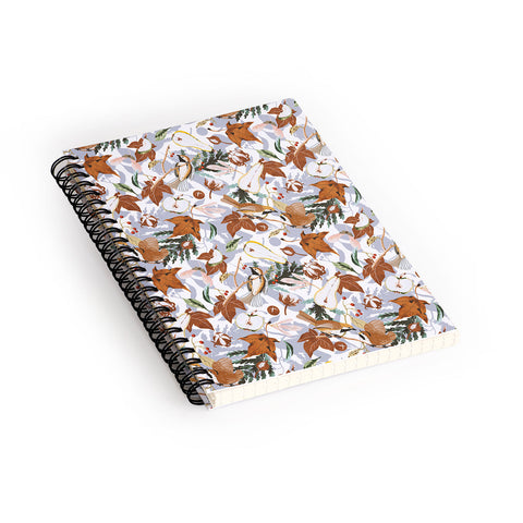 Marta Barragan Camarasa Birds meadow autumnal D Spiral Notebook